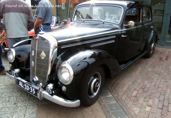 Full specifications and technical details 1951 Mercedes-Benz W187 Sedan 220 (80 Hp)