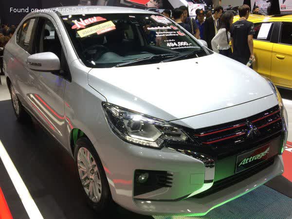 Full specifications and technical details 2019 Mitsubishi Attrage (A10, facelift 2019) 1.2 MIVEC (78 Hp) CVT