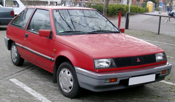 المواصفات والتفاصيل التقنية الكاملة 1986 Mitsubishi Colt II (C10) 1.6 Turbo ECi (C13A) (105 Hp)