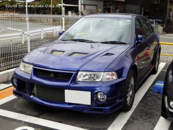 Vollständige Spezifikationen und technische Details 1999 Mitsubishi Lancer Evolution VI 2.0 (280 Hp) 4WD