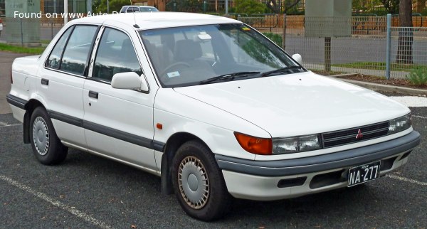 Full specifications and technical details 1992 Mitsubishi Lancer IV 1.3 12V (75 Hp)