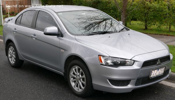 Full specifications and technical details 2009 Mitsubishi Lancer IX 1.5i (109 Hp)