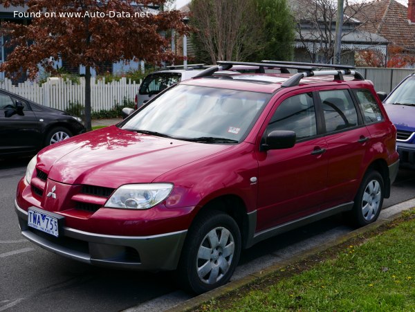 Full specifications and technical details 2001 Mitsubishi Outlander I 2.4 i 16V 4WD XLS (142 Hp)