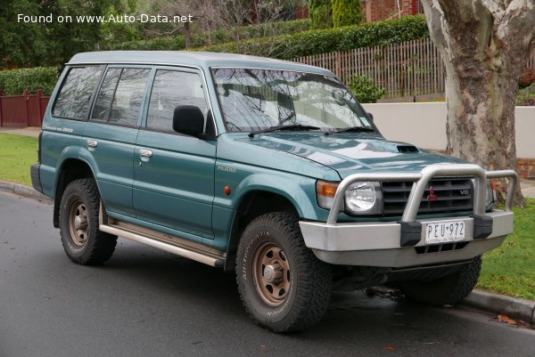 Full specifications and technical details 1996 Mitsubishi Pajero II (V2_W,V4_W) 3.5 i V6 24V GLS (194 Hp)