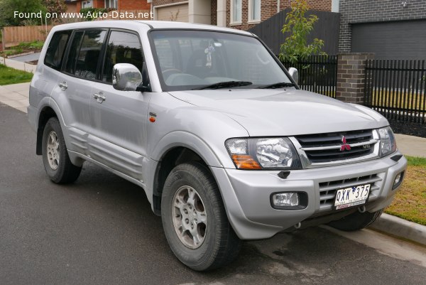 Full specifications and technical details 2000 Mitsubishi Pajero III 3.2 DI-D (165 Hp) 7 Seat Automatic