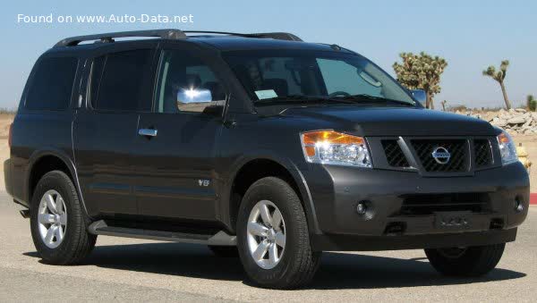 Vollständige Spezifikationen und technische Details 2007 Nissan Armada I (WA60, facelift 2007) 5.6 (317 Hp) 4x4 Automatic