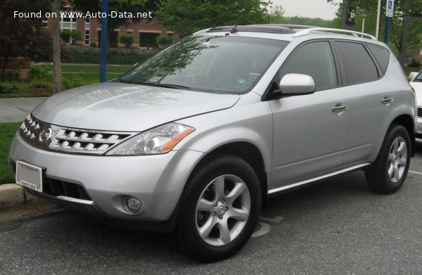 المواصفات والتفاصيل التقنية الكاملة 2002 Nissan Murano I (Z50) 3.5 i V6 24V (248 Hp)