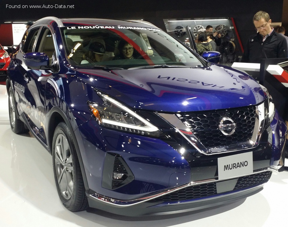 Full specifications and technical details 2019 Nissan Murano III (Z52, facelift 2019) 3.5 V6 (260 Hp) AWD CVT