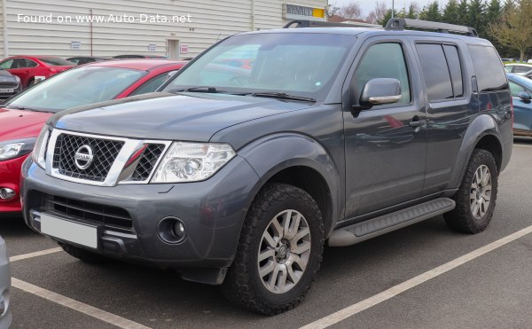 Full specifications and technical details 2010 Nissan Pathfinder III (facelift 2010) 2.5 dCi (190 Hp) Automatic