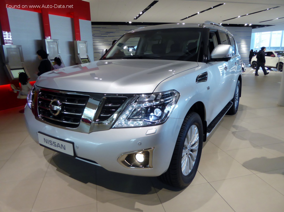 Full specifications and technical details 2014 Nissan Patrol VI (Y62, facelift 2014) 5.6 V8 (321 Hp) 4WD Automatic