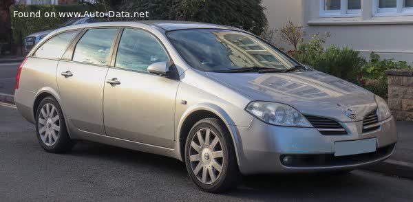 Vollständige Spezifikationen und technische Details 2002 Nissan Primera Wagon (P12) 2.2 DTI (126 Hp)