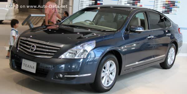 Full specifications and technical details 2008 Nissan Teana II 2.5i V6 24V (182 Hp)