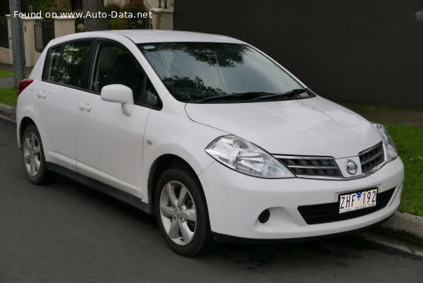 Vollständige Spezifikationen und technische Details 2004 Nissan Tiida Hatchback 1.6 i (110 Hp) Automatic