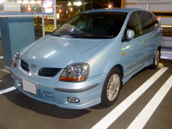 Vollständige Spezifikationen und technische Details 1999 Nissan Tino (V10) 1.5 i 16V (105 Hp) Automatic