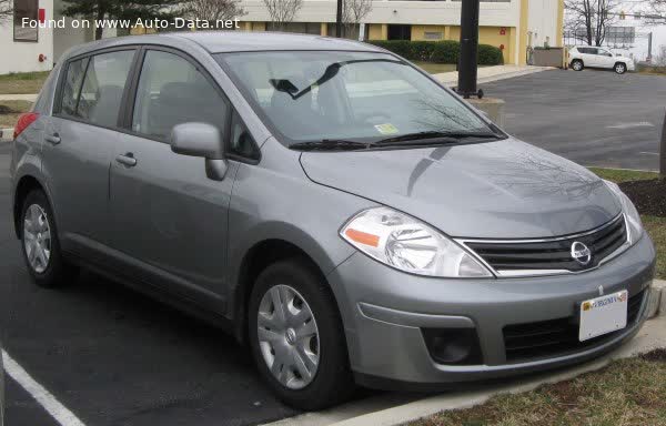 Full specifications and technical details 2006 Nissan Versa Hatch 1.8 (122 Hp)