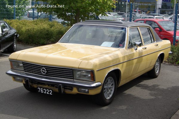 Full specifications and technical details 1975 Opel Admiral B 2.8 (140 Hp)