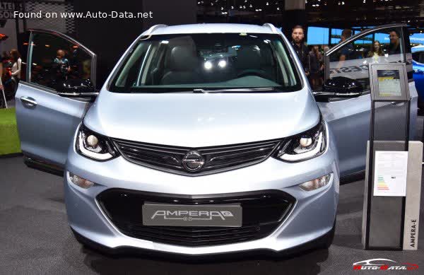 Full specifications and technical details 2016 Opel Ampera-e 60 kWh (204 Hp)