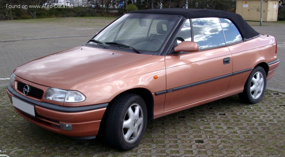 المواصفات والتفاصيل التقنية الكاملة 1994 Opel Astra F Cabrio (facelift 1994) 1.8i Ecotec 16V (116 Hp)