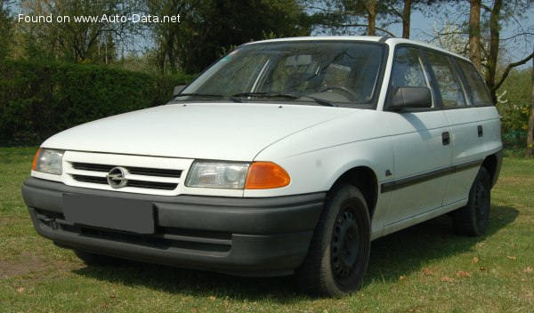 Full specifications and technical details 1991 Opel Astra F Caravan 1.7 Turbo (82 Hp)