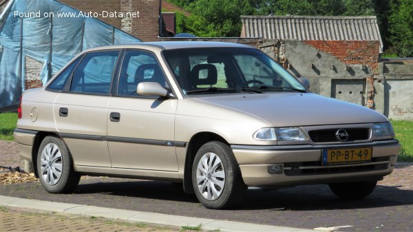 Full specifications and technical details 1996 Opel Astra F Classic (facelift 1994) 1.4i 16V (90 Hp)