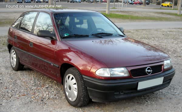 Vollständige Spezifikationen und technische Details 1996 Opel Astra F (facelift 1994) 1.4i Ecotec 16V (90 Hp) Automatic