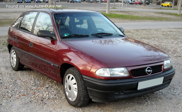 المواصفات والتفاصيل التقنية الكاملة 1994 Opel Astra F (facelift 1994) 1.6i (71 Hp)