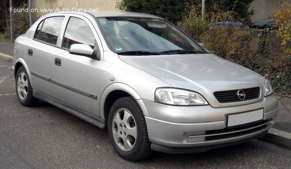 Full specifications and technical details 1998 Opel Astra G 1.6 (75 Hp) Automatic