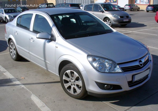 المواصفات والتفاصيل التقنية الكاملة 2009 Opel Astra H Sedan 1.6 XER (115 Hp)