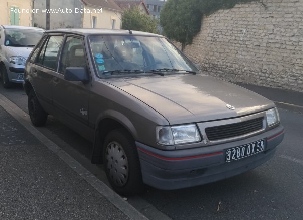 المواصفات والتفاصيل التقنية الكاملة 1990 Opel Corsa A (facelift 1990) 1.5 TD (67 Hp)