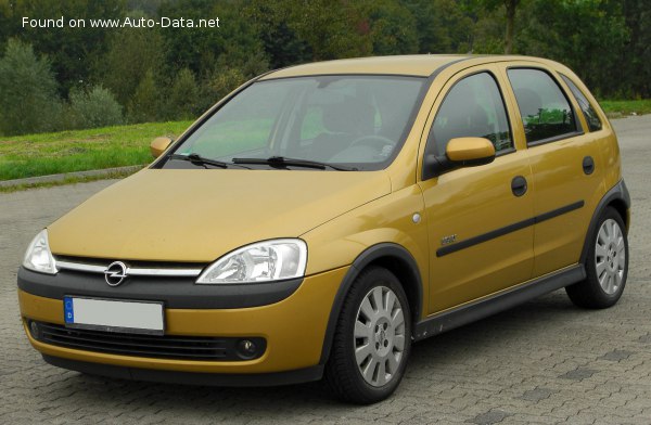 Full specifications and technical details 2000 Opel Corsa C 1.0 12V (58 Hp) Automatic