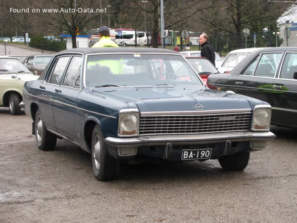 المواصفات والتفاصيل التقنية الكاملة 1969 Opel Diplomat B 2.8 E (165 Hp)