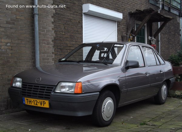 Full specifications and technical details 1985 Opel Kadett E 1.8i (100 Hp)