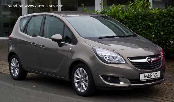 Full specifications and technical details 2014 Opel Meriva B (facelift 2014) 1.4 LPG (120 Hp) Turbo Ecotec