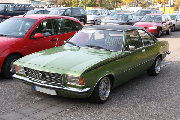 Full specifications and technical details 1972 Opel Rekord D Coupe 1.9 S (97 Hp)