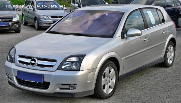 Full specifications and technical details 2003 Opel Signum 2.2i 16V ECOTEC (155 Hp) Automatic