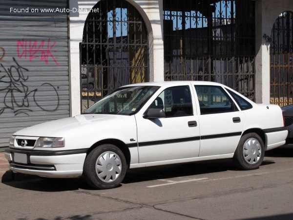 Full specifications and technical details 1992 Opel Vectra A (facelift 1992) 1.8i CAT (90 Hp)