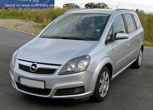 Full specifications and technical details 2005 Opel Zafira B 1.8i 16V (140 Hp)