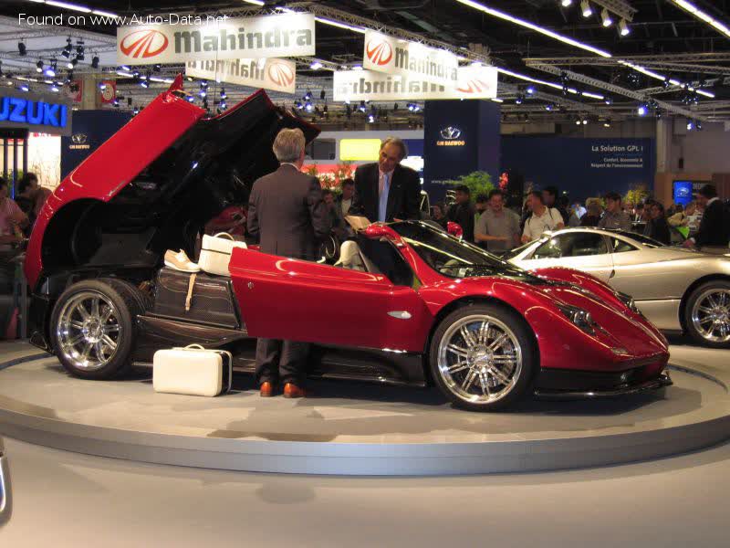المواصفات والتفاصيل التقنية الكاملة 2002 Pagani Zonda Roadster 7.3 V12 (555 Hp)
