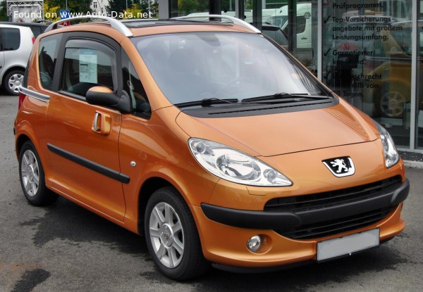 Full specifications and technical details 2005 Peugeot 1007 1.4 16V (90 Hp)