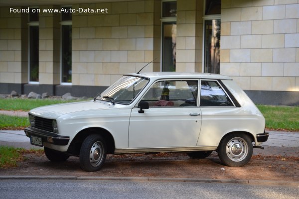 Full specifications and technical details 1979 Peugeot 104 Coupe 1.1 (57 Hp)