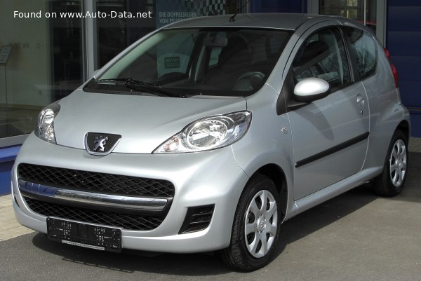 Full specifications and technical details 2010 Peugeot 107 (Phase II, 2008) 3-door 1.0 (68 Hp) 2-Tronic