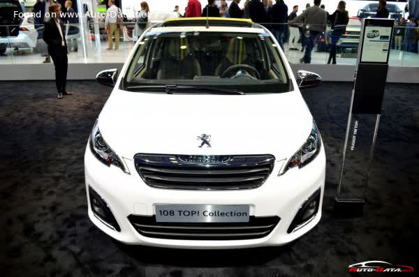 Vollständige Spezifikationen und technische Details 2018 Peugeot 108 TOP! Cabrio 1.0i (72 Hp) 2-Tronic
