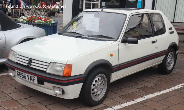 Full specifications and technical details 1983 Peugeot 205 I (741A/C) 3-door 1.4 (60 Hp)