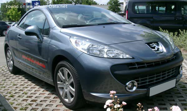 Full specifications and technical details 2006 Peugeot 207 CC 1.6 VTi (120 Hp) Automatic