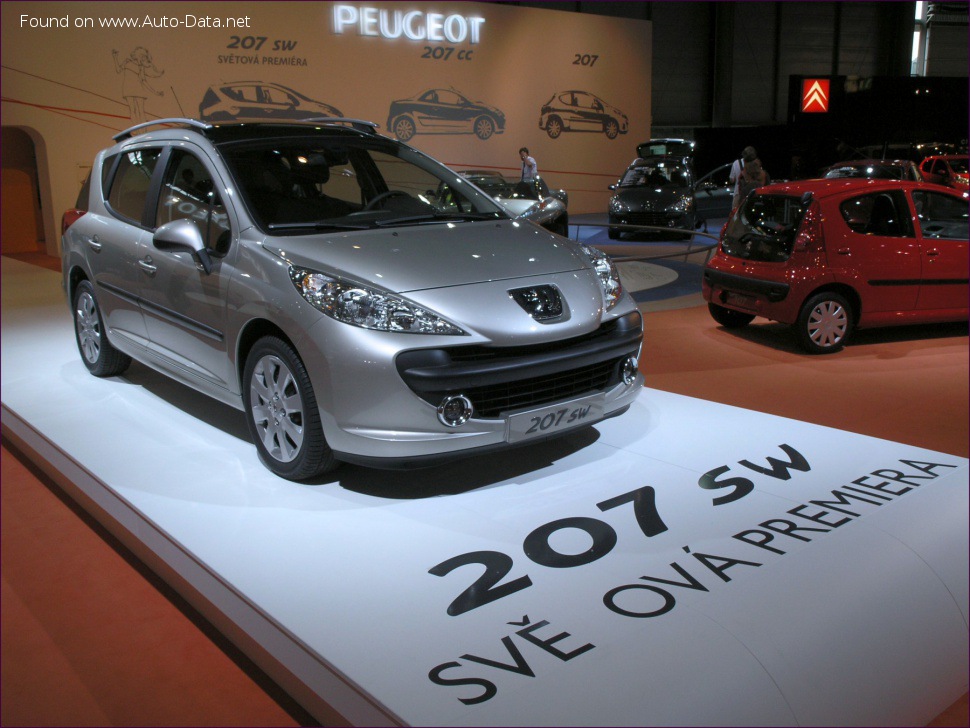 المواصفات والتفاصيل التقنية الكاملة 2007 Peugeot 207 SW 1.4 VTi (95 Hp)