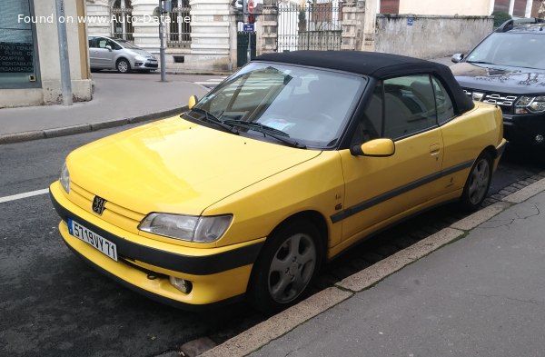 Full specifications and technical details 1994 Peugeot 306 Cabrio (7D) 2.0 (121 Hp)