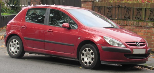 Full specifications and technical details 2001 Peugeot 307 2.0 (136 Hp)