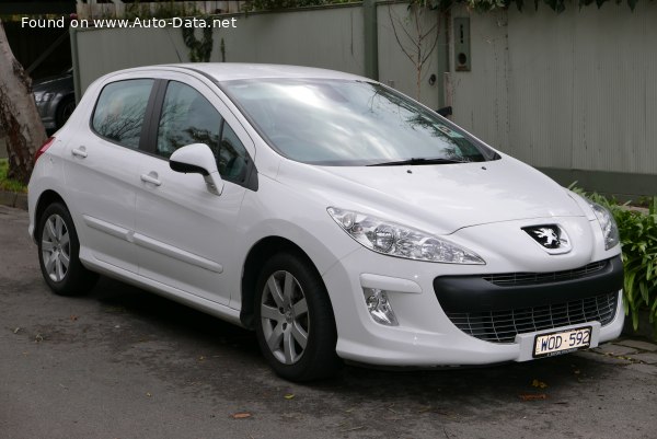 المواصفات والتفاصيل التقنية الكاملة 2007 Peugeot 308 I (Phase I, 2007) 1.6 16V THP (150 Hp) 3d