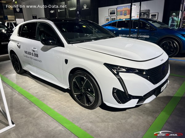 Full specifications and technical details 2023 Peugeot 308 III (Phase I, 2021) e-308 54 kWh (156 Hp)