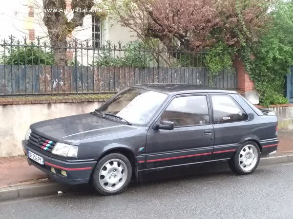 Full specifications and technical details 1990 Peugeot 309 (3C,3A facelift 1989) 3-door 1.9 GTI 16V (147 Hp)